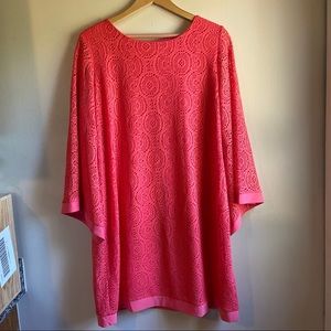 EMMA & MICHELE Peach Dress with Bell Sleeves - XL